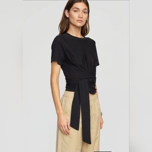 Modern Citizen Black Tie-Front Top